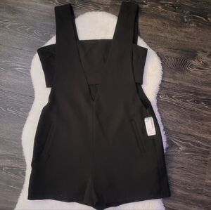 NWT English Factory Romper in Black Sz M